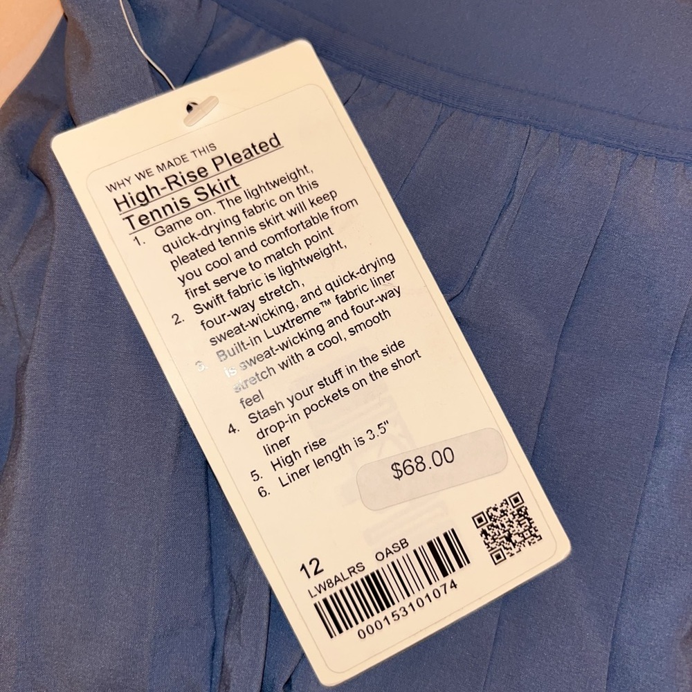Lululemon High-Rise Pleated Tennis Skirt oasis Blue - Picture 11 of 12